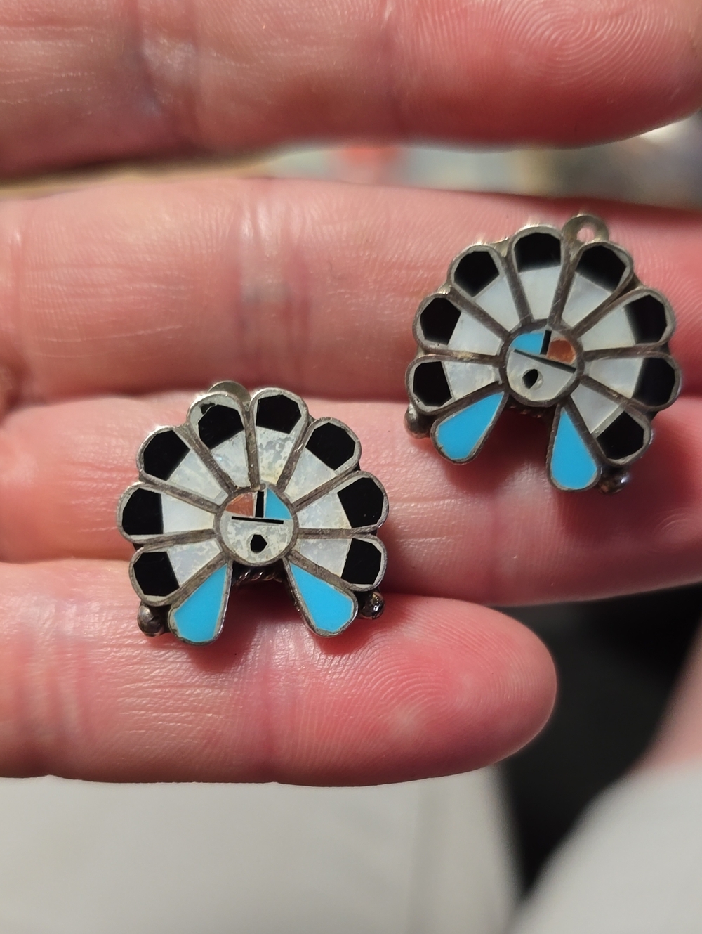 Zuni Cachina Non Pearced Earrings.